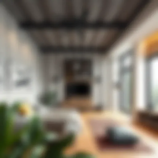 Acoustic insulation materials in a modern home