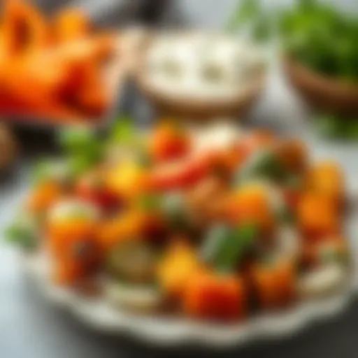 Delicious air fryer dish with vegetables