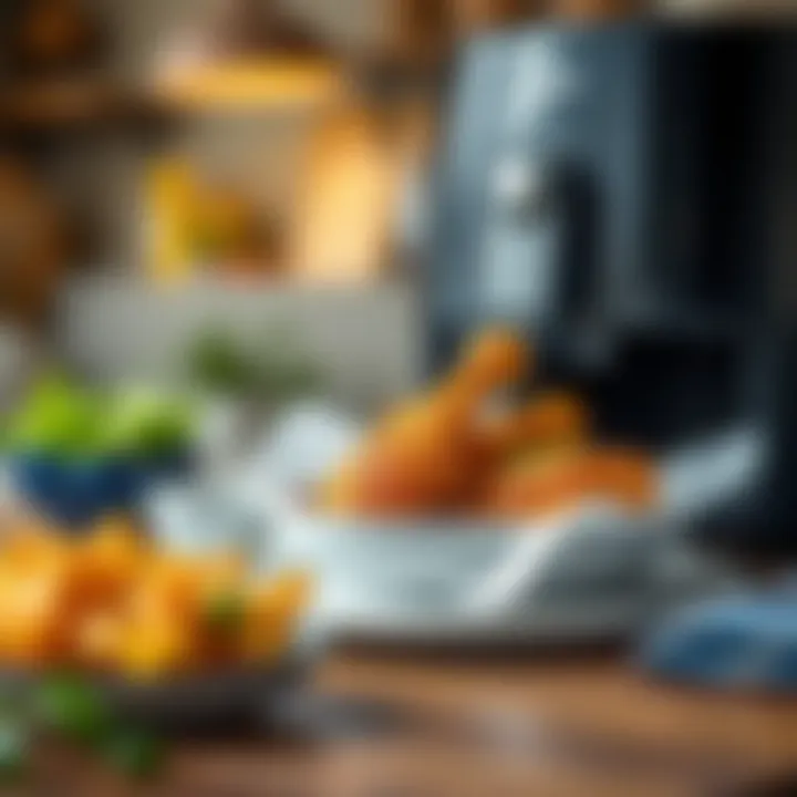 Healthy air fryer chicken meal