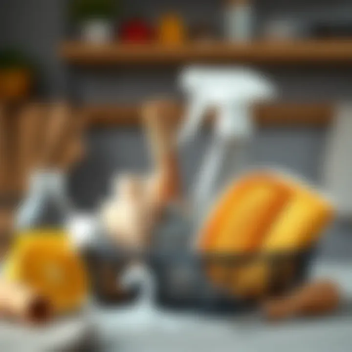 Tools and supplies for airfryer maintenance