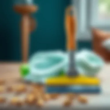 Effective cleaning tools for mite removal.