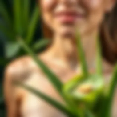 Aloe Vera for Skin Care Aloe vera applied on skin