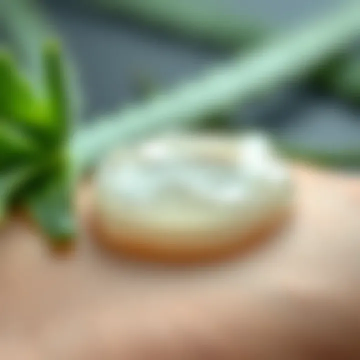 Dewy Aloe Vera gel applied on smooth skin.