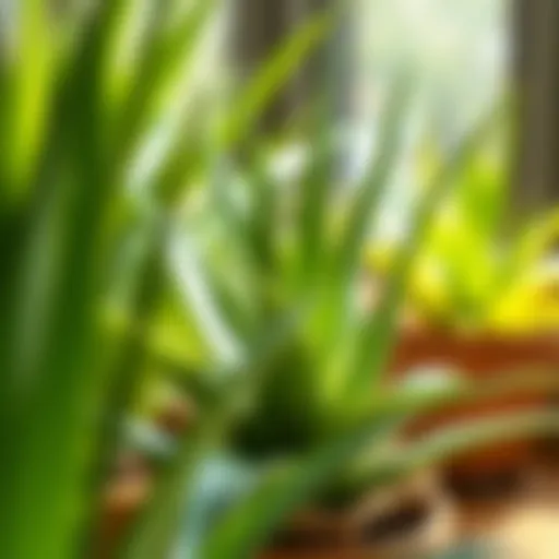 Aloe vera plant in natural light