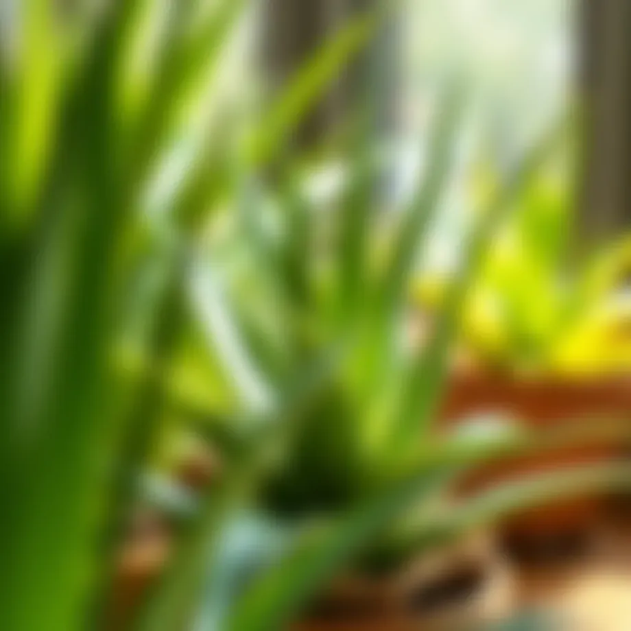 Aloe vera plant in natural light