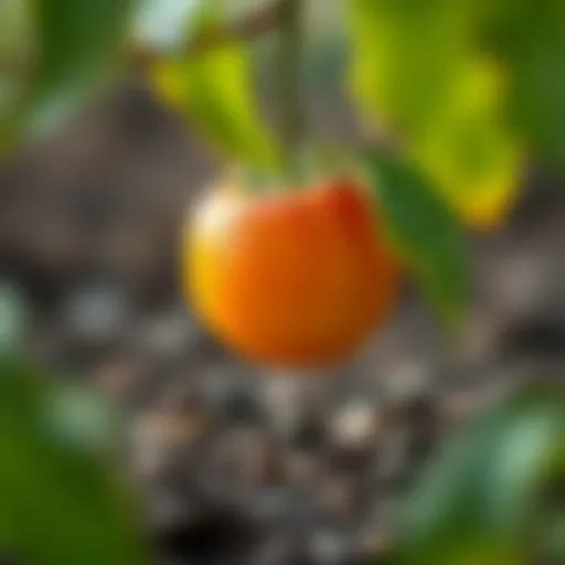 A fresh apricot kernel ready for planting