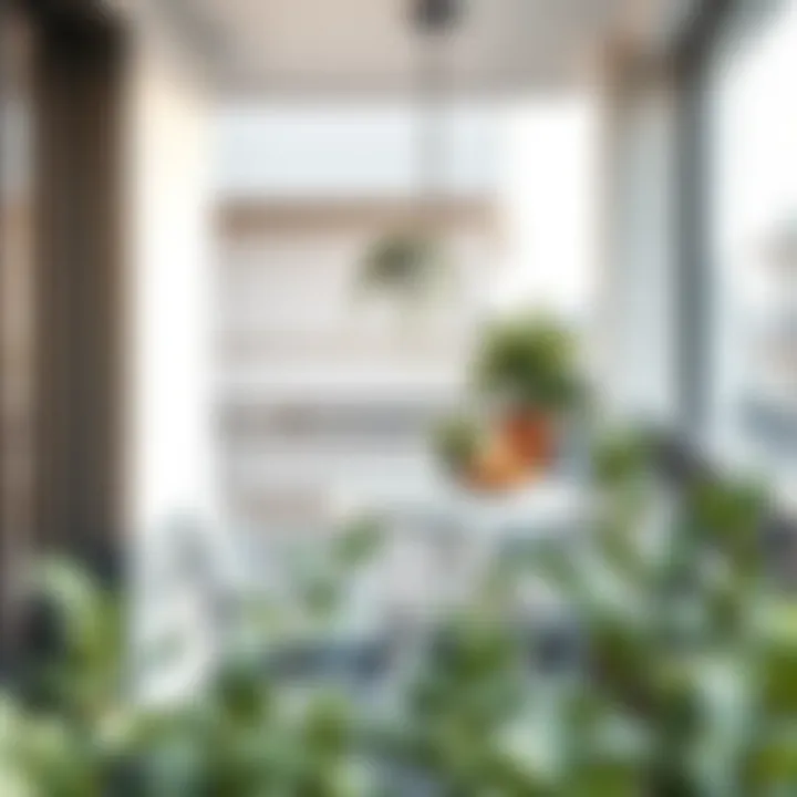 Functional balcony table illustrating space optimization