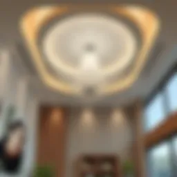 Innovative ceiling design showcasing modern aesthetics