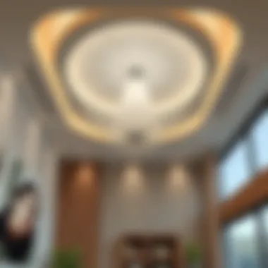 Innovative ceiling design showcasing modern aesthetics