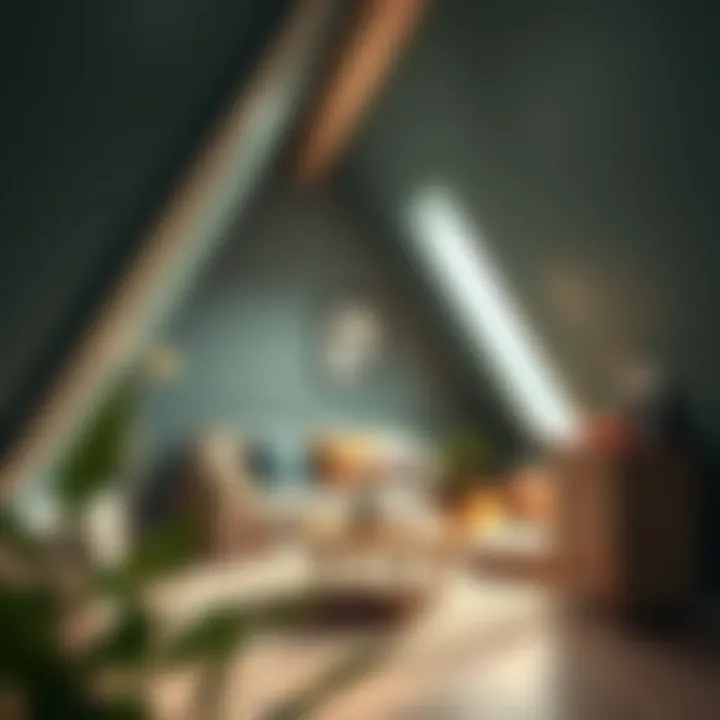 Cozy reading nook in an attic