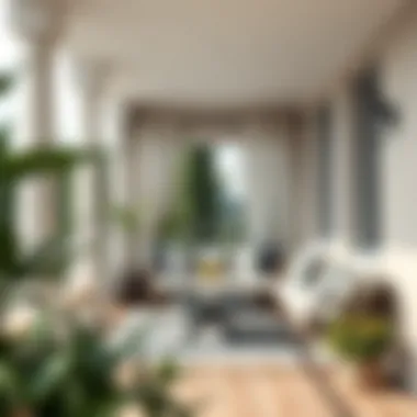 Elegant balcony design with a cozy seating arrangement