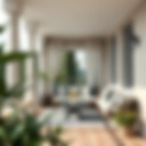 Elegant balcony design with a cozy seating arrangement