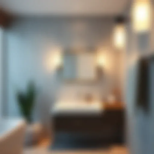 Elegant bathroom cabinet lighting showcasing modern design