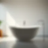 Modern freestanding bathtub with elegant design