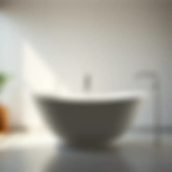 Modern freestanding bathtub with elegant design