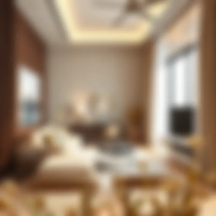 Artistic application of beige in a modern interior