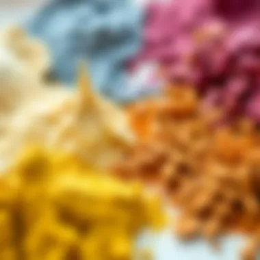 Various pigments used to create beige