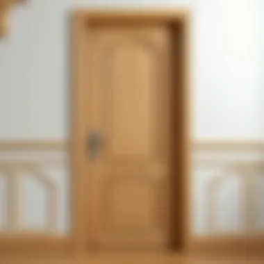 A clean wooden door after polishing