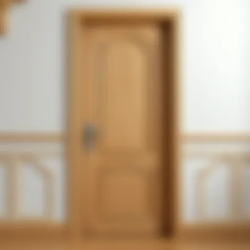 A clean wooden door after polishing