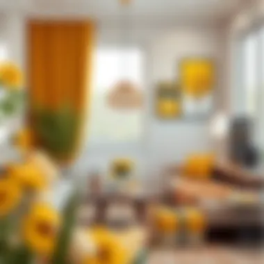 DIY project showcasing the use of brown and yellow for home decor