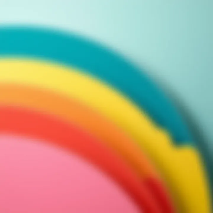 A close-up of various paint swatches in trendy colors for home interiors.