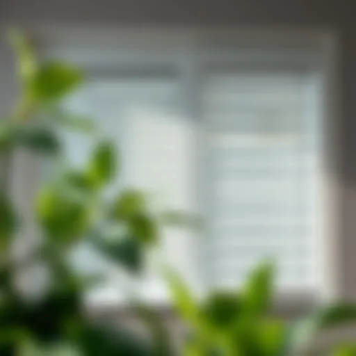 Detailed view of window with embedded blinds highlighting the aesthetic appeal.