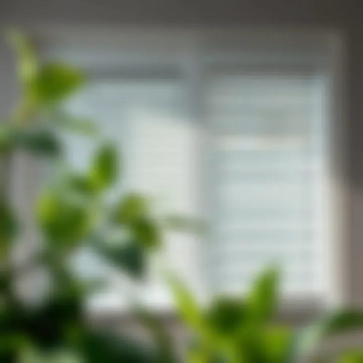 Detailed view of window with embedded blinds highlighting the aesthetic appeal.