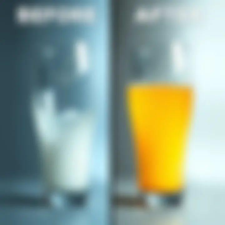 Transforming Glass: Before and After A side-by-side comparison of clean versus dirty glass