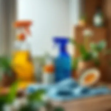 Eco-Friendly Cleaning Solutions Natural cleaning products arranged aesthetically