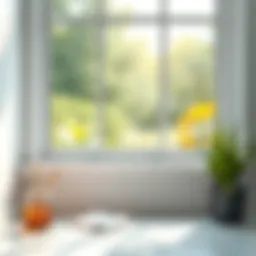 A sparkling clean window showcasing a bright view