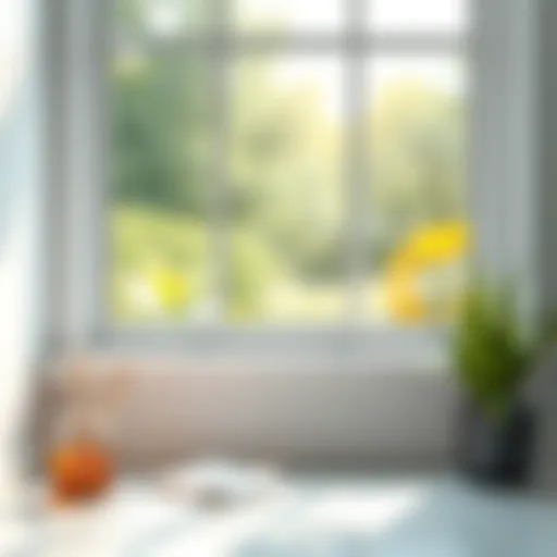 A sparkling clean window showcasing a bright view