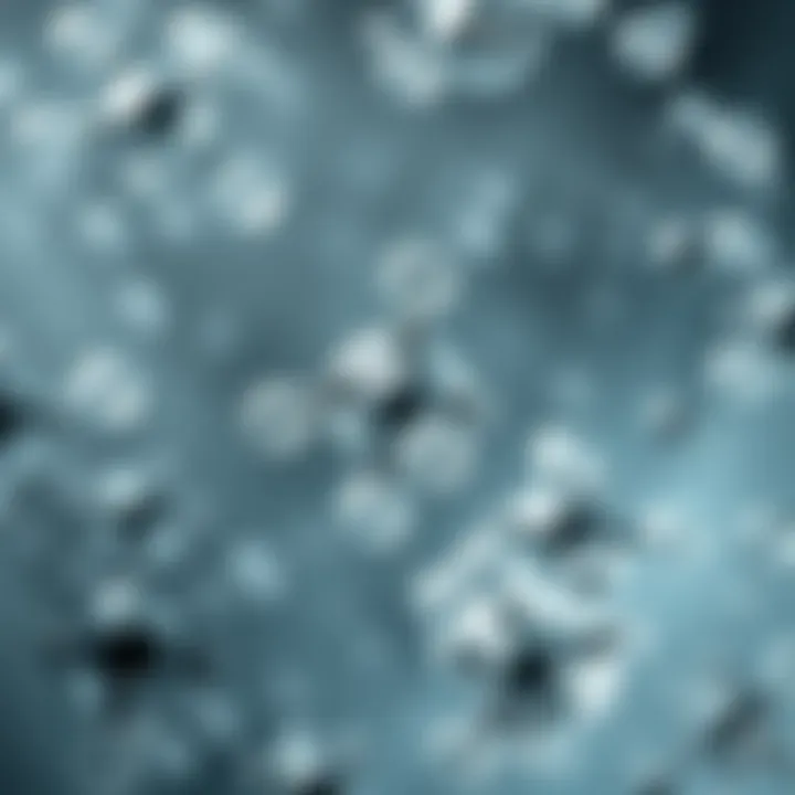 A close-up of the chemical structure of cleaning agents used on glass