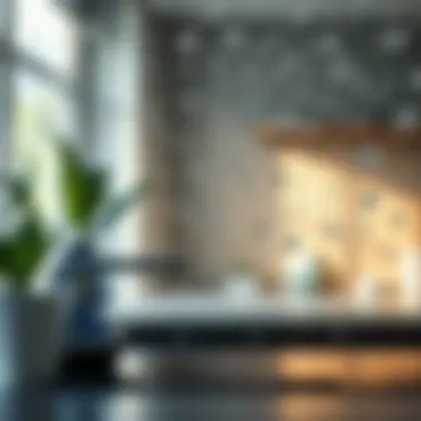 A sparkling clean glass surface reflecting light beautifully