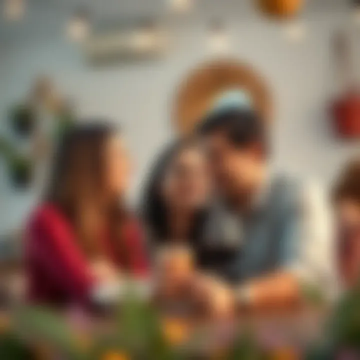 Charming candid photo of friends sharing a moment