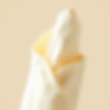 Close-up of a beautifully folded pocket napkin