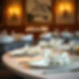 Elegant table setting with folded pocket napkins