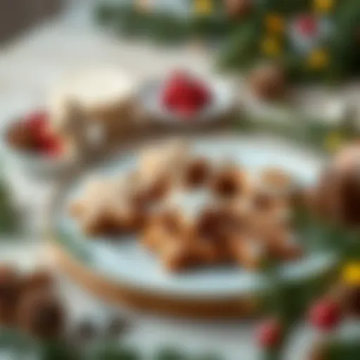 A beautifully arranged plate of cinnamon gingerbread cookies