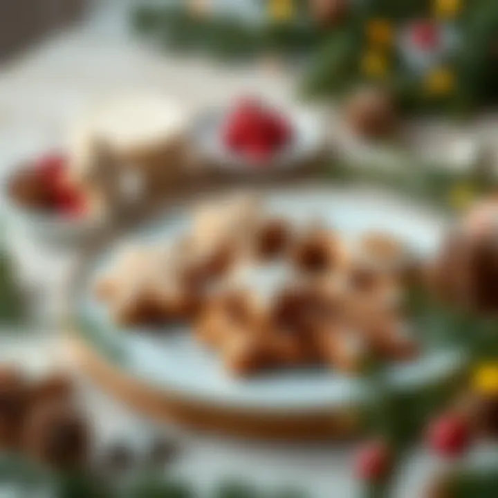 A beautifully arranged plate of cinnamon gingerbread cookies