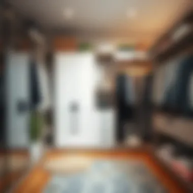 Functional closet layout maximizing space efficiency