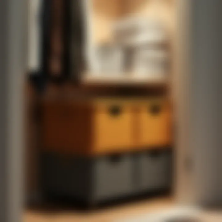 Innovative storage boxes enhancing closet space