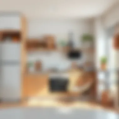 Creative storage solutions in a compact kitchen space