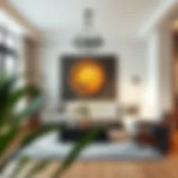 Modern living room decor using DIY techniques