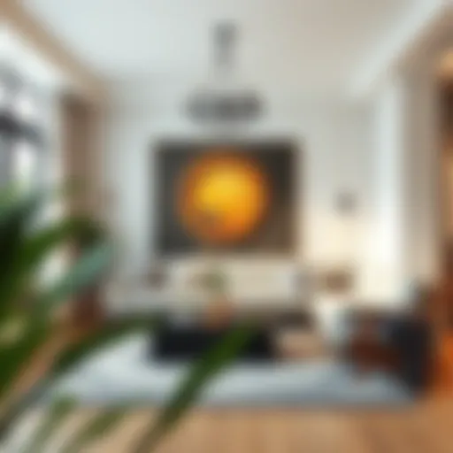 Modern living room decor using DIY techniques