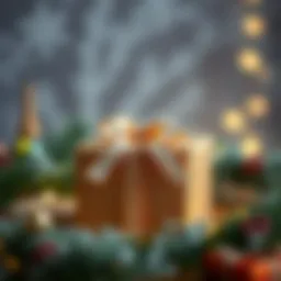 A beautifully wrapped gift box with a festive bow.