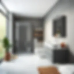 Sleek modern bathroom design with optimal storage solutions