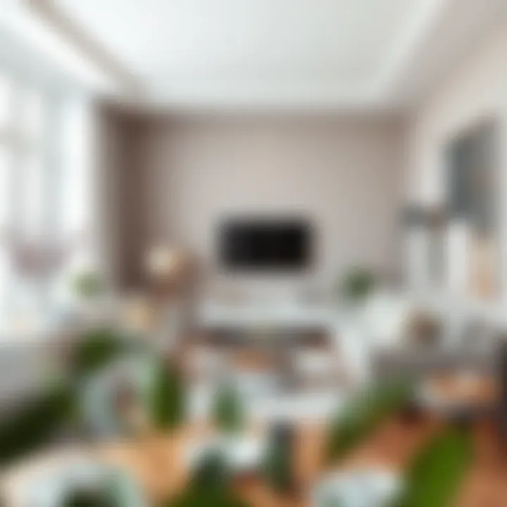 Elegant small living room layout showcasing clever furniture placement