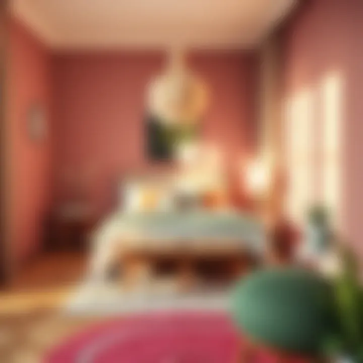 Stylish color palette enhancing a small bedroom's ambiance