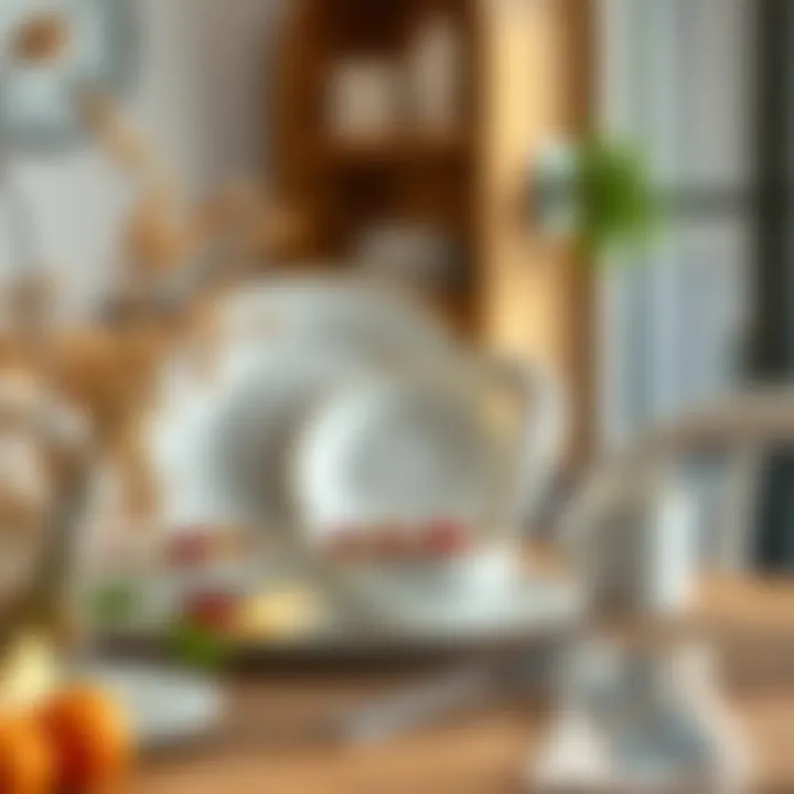 Stylish dinnerware set on a table