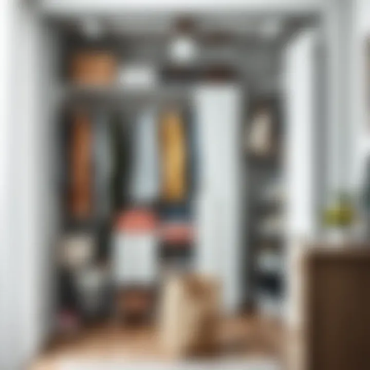 Before and after closet makeover showcasing the transformation