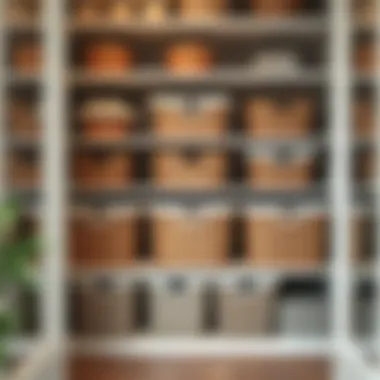 Creative storage solutions utilizing bins and baskets